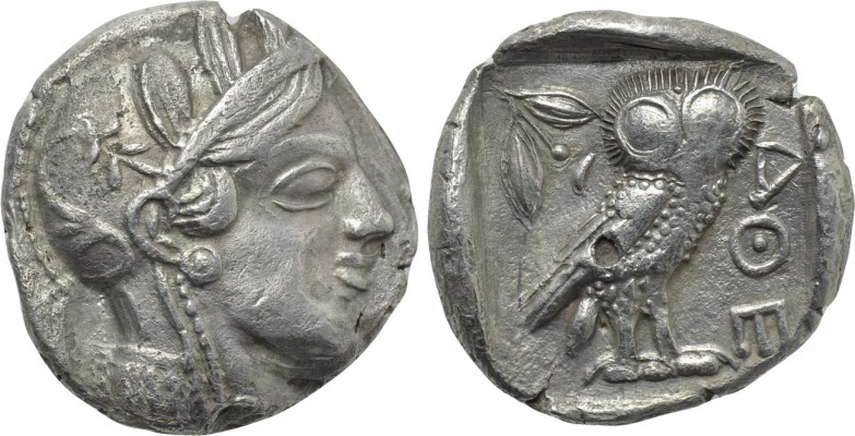 ATTICA. Athens. Fourrée Tetradrachm (Circa 454-404 BC). Contemporary imitation. ...