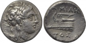 BITHYNIA. Kios. Half Siglos or Hemidrachm (Circa 345-315 BC). Miletos, magistrate.