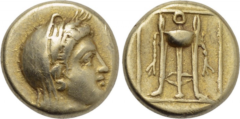LESBOS. Mytilene. EL Hekte (Circa 377-326 BC). 

Obv: Veiled head of Demeter r...