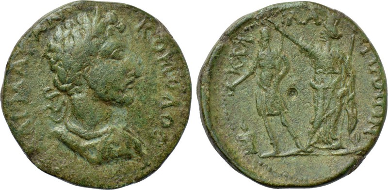 MOESIA INFERIOR. Callatis. Commodus (177-192). Ae. 

Obv: ΑΥ ΚΑΙ Μ ΑΥ ΑΝ ΚΟΜOΔ...