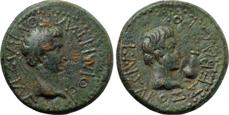 KINGS OF THRACE (Sapean). Rhoemetalkes I with Augustus (Circa 11 BC-12 AD). Ae. ...