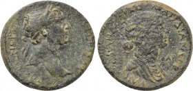 CILICIA. Anazarbus. Trajan with Matidia (98-117). Ae. Dated CY 132 (113/4).