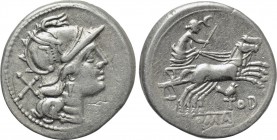 ANONYMOUS. Denarius (189-180 BC). Rome.