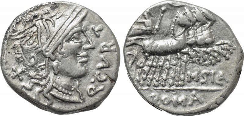Q. CURTIUS & M. SILANUS. Denarius (116-115 BC). Rome. 

Obv: Q CVRT. 
Helmete...