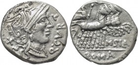 Q. CURTIUS & M. SILANUS. Denarius (116-115 BC). Rome.