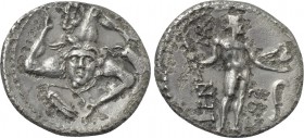 L. CORNELIUS LENTULUS and C. CLAUDIUS MARCELLUS. Denarius (49 BC). Military mint in the East.