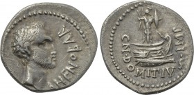 CN. DOMITIUS L. F. AHENOBARBUS. Denarius (41-40 BC). Uncertain mint along the Adriatic or Ionian Sea.