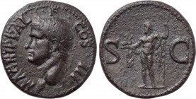 AGRIPPA (Died 12 BC). As. Rome. Struck under Caligula (37-41).