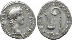 CALIGULA (37-41). Denarius. Caesarea.