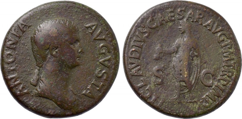 ANTONIA II (Augusta, 37 and 41). Dupondius. Rome. Struck under Claudius (41-54)....