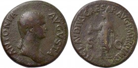 ANTONIA II (Augusta, 37 and 41). Dupondius. Rome. Struck under Claudius (41-54).