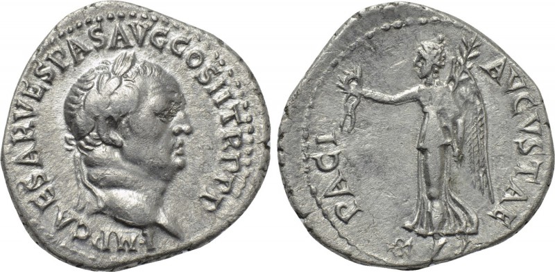 VESPASIAN (69-79). Denarius. Ephesus. 

Obv: IMP CAESAR VESPAS AVG COS II TR P...