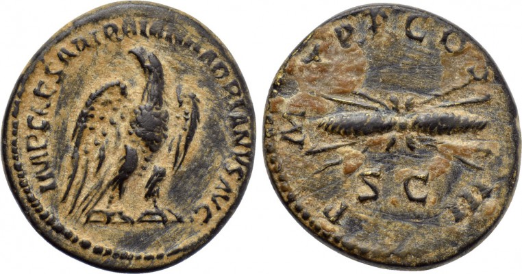 HADRIAN (117-138). Semis. Rome. 

Obv: IMP CAESAR TRAIAN HADRIANVS AVG. 
Eagl...