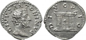 DIVUS ANTONINUS (Died 161). Denarius. Rome.