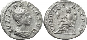 JULIA PAULA (Augusta, 219-220). Denarius. Rome.