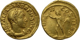 SEVERUS ALEXANDER (222-235). GOLD Aureus. Rome.