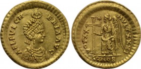 AELIA PULCHERIA (Augusta, 414-453). GOLD Solidus. Constantinople.