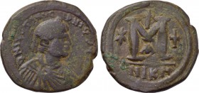 JUSTIN I & JUSTINIAN I (527). Follis. Nicomedia.