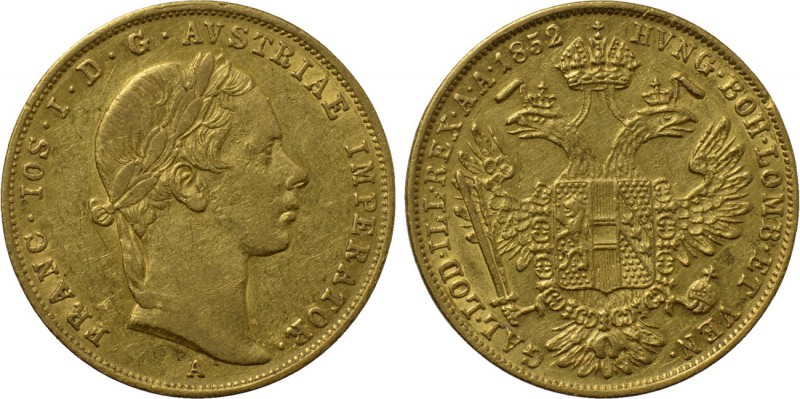 AUSTRIA. Franz Joseph I (1848-1916). GOLD Ducat (1852-A). Wien (Vienna). 

Obv...