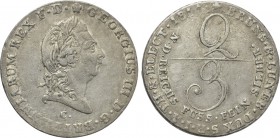 GERMANY. Braunschweig-Calenberg-Hannover. Georg III (1760-1820). 2/3 Taler (1814-C). Clausthal.