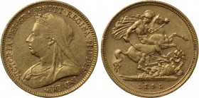 GREAT BRITAIN. Victoria (1837-1901). GOLD Half Sovereign (1893). London.