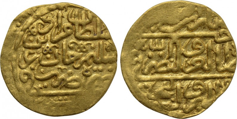 OTTOMAN EMPIRE. Sulayman I Qanuni (AH 926-974 / AD 1520-1566). GOLD Sultani. Mis...