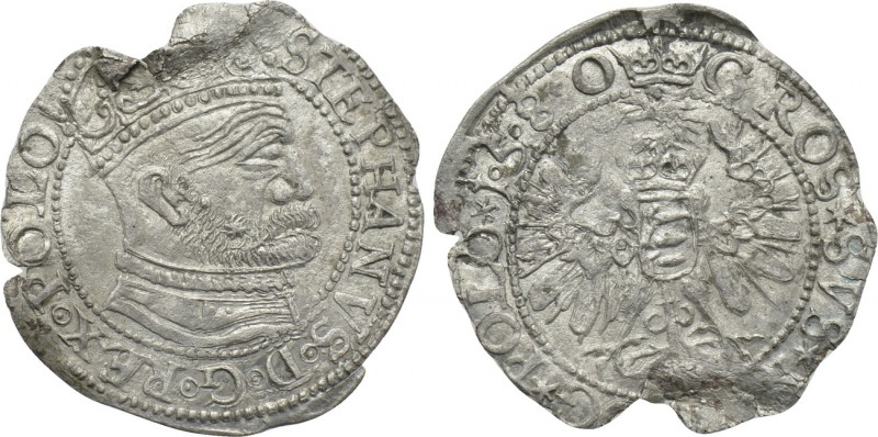 POLAND. Stefan Báthory (1576-1586). Grosz (1580). Olkusz. 

Obv: STEPANVS D G ...