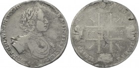 RUSSIA. Peter I 'the Great' (1682-1725). Rouble (1722). Kadashevsky mint.