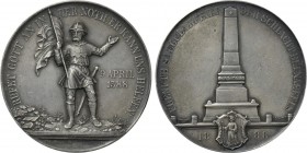SWITZERLAND. Glarus. Silver Medal (1888). By E. Durussel. Commemorating the Victory of Glarus and the Old Swiss Confederation over the Habsburgs in th...