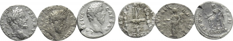 3 Rare Denari: Pertinax, Aelius, Septimius Severus. 

Obv: .
Rev: .

. 

...