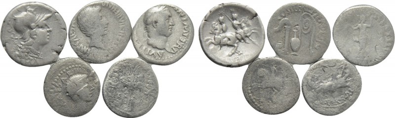 5 Denari; including Augustus and Vitellius. 

Obv: .
Rev: .

. 

Conditio...