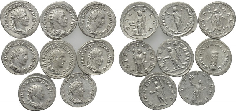 8 Antoniniani of Philippus I and II. 

Obv: .
Rev: .

. 

Condition: See ...