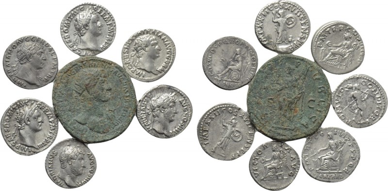 8 Coins of Domtian and Hadrian. 

Obv: .
Rev: .

. 

Condition: See pictu...