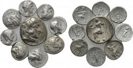9 Coins of the Macedonian and the Cappadocian Kings.