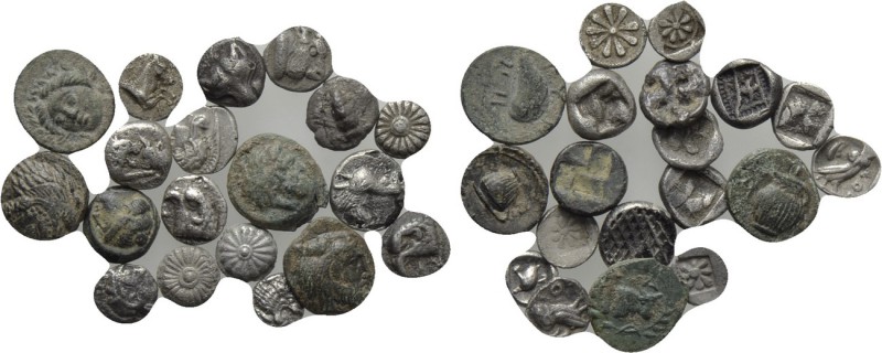 19 Greek Coins. 

Obv: .
Rev: .

. 

Condition: .

Weight: g.
 Diamete...