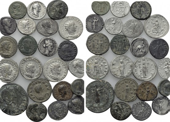 21 Roman Imperial and Provincial Coins. 

Obv: .
Rev: .

. 

Condition: S...