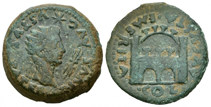 Emerita Augusta. As. 14-36 d.C. Mérida (Badajoz). (Abh-1040). (Acip-3387). Ae. 1...