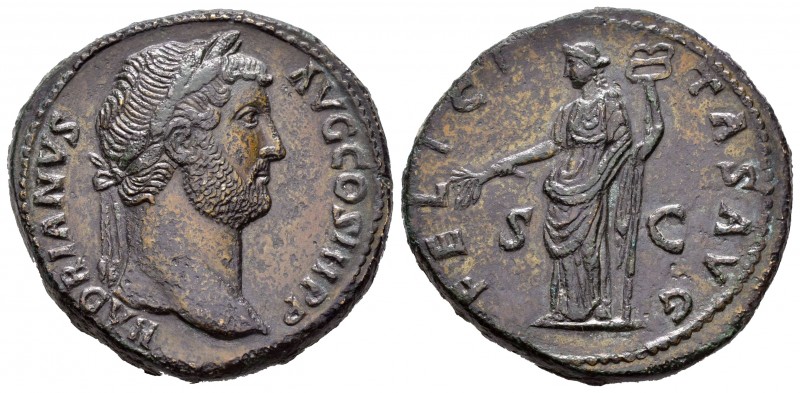 Adriano. Sestercio. 134-138 d.C. Roma. (Ric-750). Rev.: FELICITAS AVG SC. Felici...