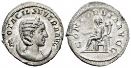 Otacilia Severa. Antoniniano. 245-247 d.C. Roma. (Spink-9147). (Ric-125c). (Seaby-4). Rev.: CONCORDIA AVGG. Concordia sentada a izquierda con patera y...