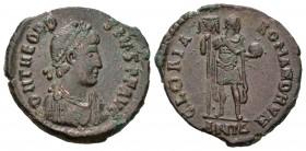 Teodosio I. Maiorina. 393-395 d.C. Alejandría. (Spink-20492). (Ric-68a). Ae. 4,72 g. MBC. Est...45,00. English: Theodosius I. Maiorina. 393-395 d.C. A...