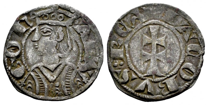 Corona de Aragón. Jaime II (1291-1327). Dinero. Aragón. (Cru-364). Ve. 1,11 g. M...