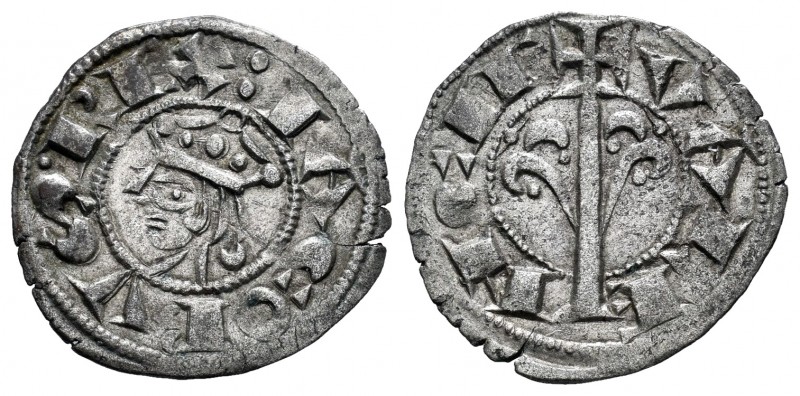 Corona de Aragón. Jaime I (1213-1276). Dinero. Valencia. (Cru-314). Ag. 1,04 g. ...