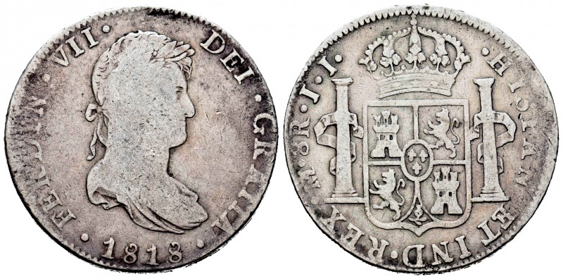 Fernando VII (1808-1833). 8 reales. 1818. México. JJ. (Cal 2008-561). Ag. 26,56 ...