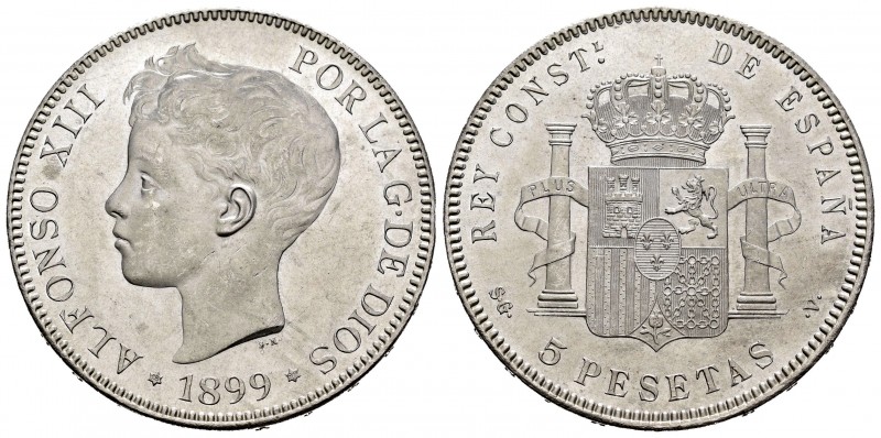 Centenario de la Peseta (1868-1931). Alfonso XIII (1886-1931). 5 pesetas. 1899*1...