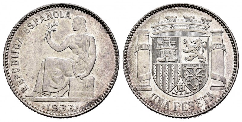 II República (1931-1939). 1 peseta. 1933*3-4. Madrid. (Cal 2008-1). (Cal 2019-34...