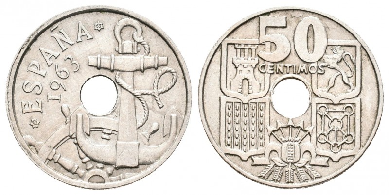 Estado Español (1936-1975). 50 céntimos. 1963*19-63. Madrid. (Cal 2008-111). Cu-...