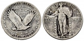 Estados Unidos. 1/4 dollar. 1929. Philadelphia. (Km-114). Ag. 6,11 g. BC+. Est...15,00. English: United States. 1/4 dollar. 1929. Philadelphia. (Km-11...