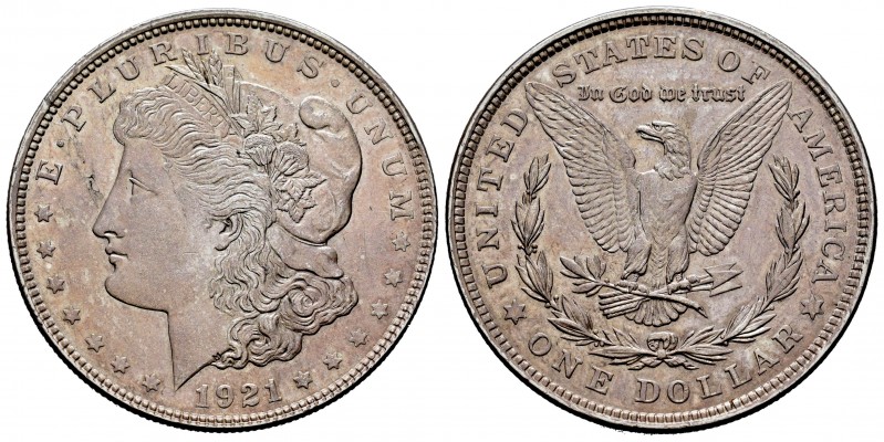 Estados Unidos. 1 dollar. 1921. Philadelphia. (Km-110). Ag. 26,79 g. EBC. Est......