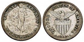 Filipinas. 20 centavos. 1917. San Francisco. S. (Km-170). Ag. 3,98 g. Administración americana. EBC-. Est...25,00. English: Philippines. 20 centavos. ...