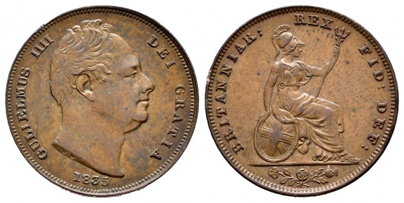 Gran Bretaña. William IV. 1 farthing. 1835. (Km-705). Ae. 4,53 g. EBC-. Est...35...